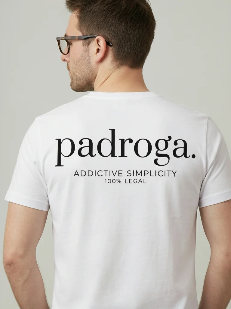 padroga. essentials white tshirt Francisco Llamas design product image (5)