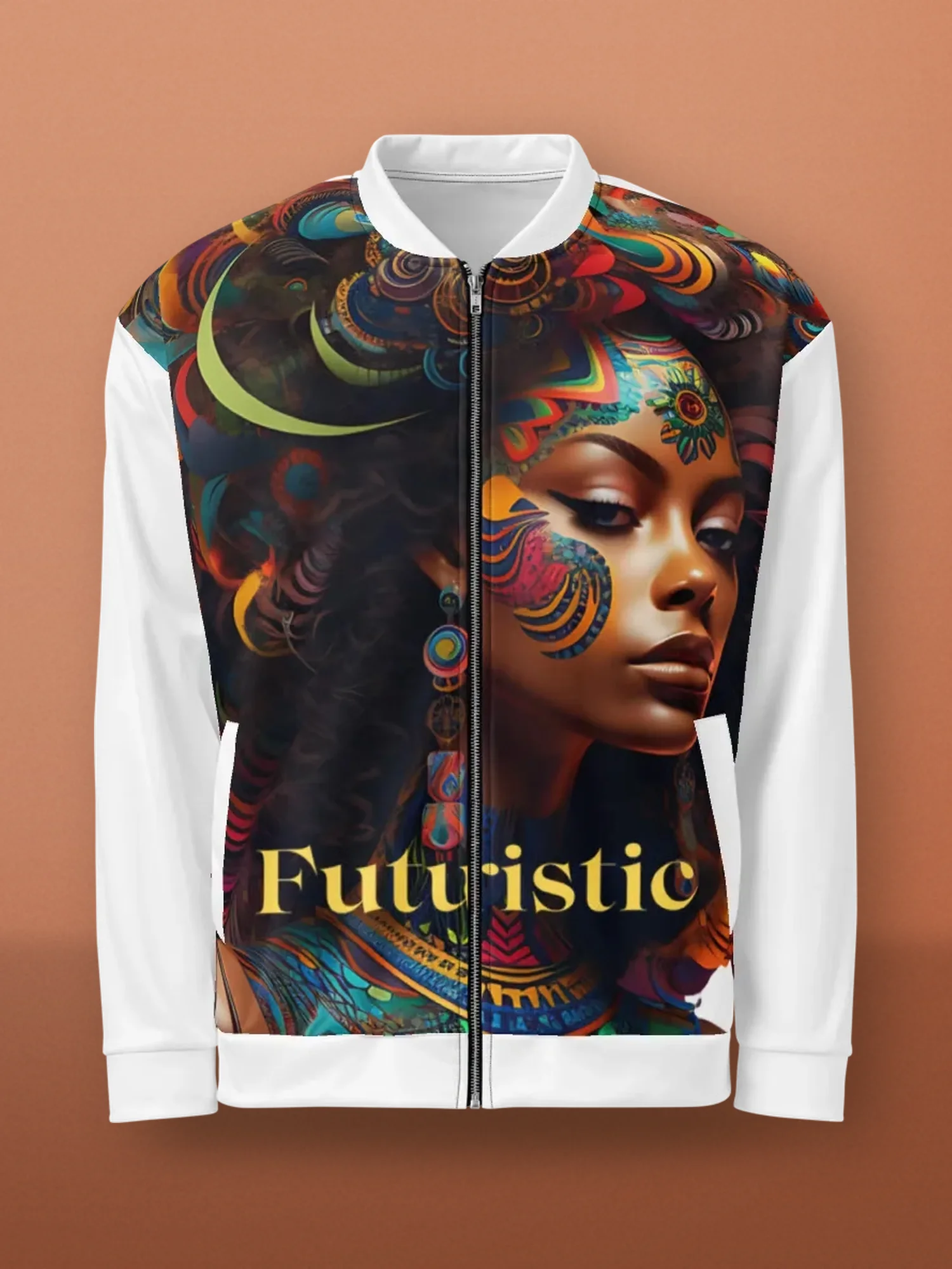 Futuristic Swirls Bomber Jacket product image (3)