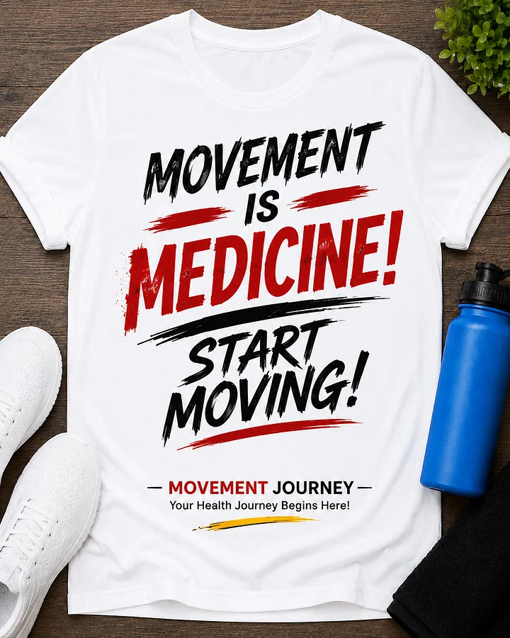 Movement is Medicine White TSirt! product image (2)