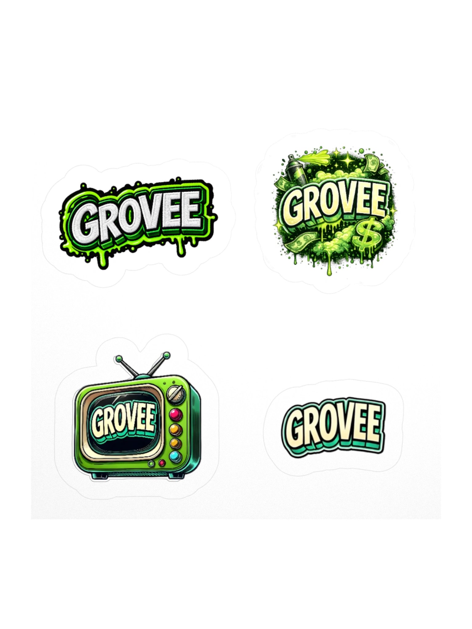 GROVEE Neon Graffiti Kiss Cut Stickers product image (3)