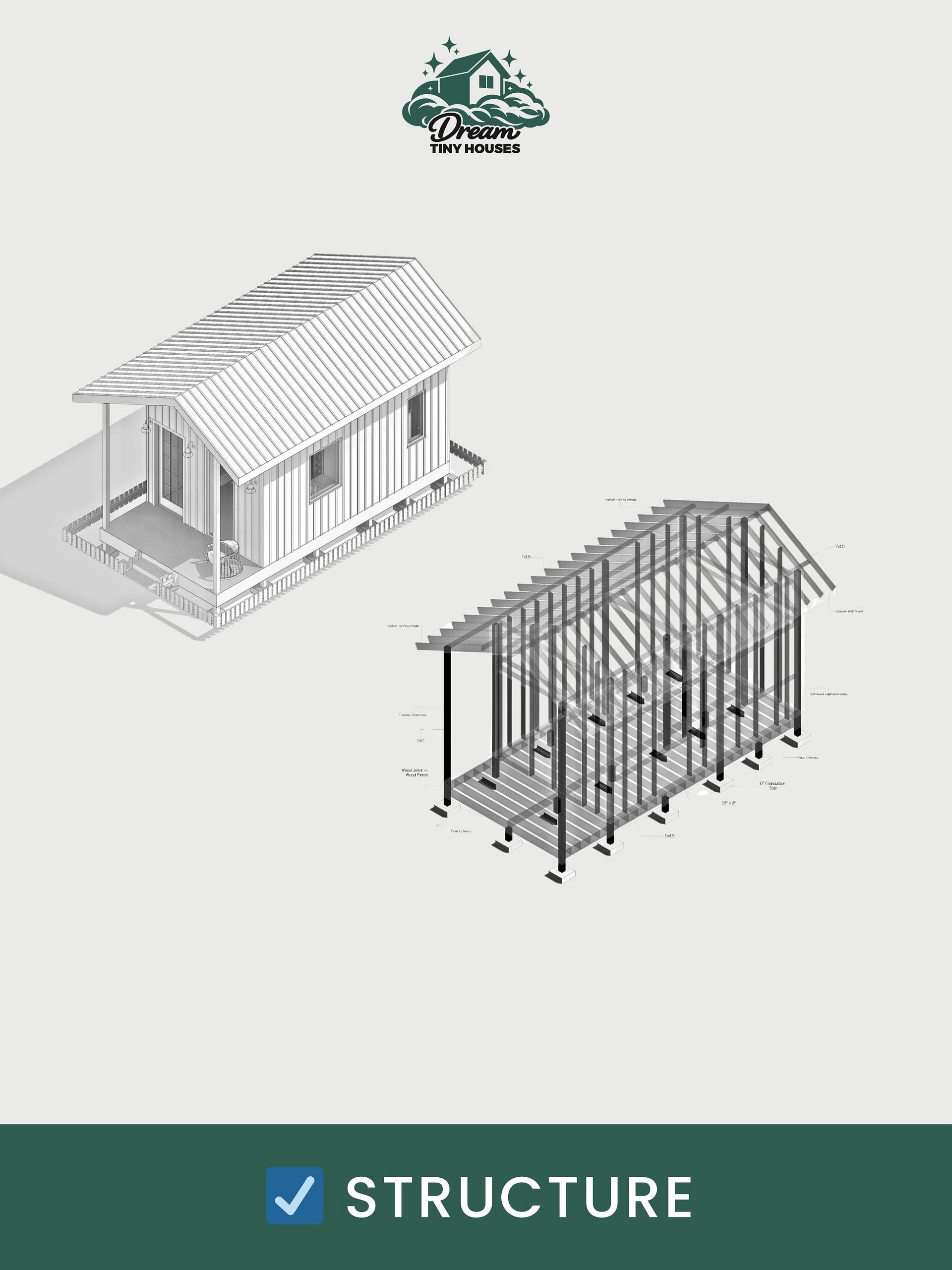 The Module Tiny House Blueprint Set (CAD File + Materials List) product image (6)