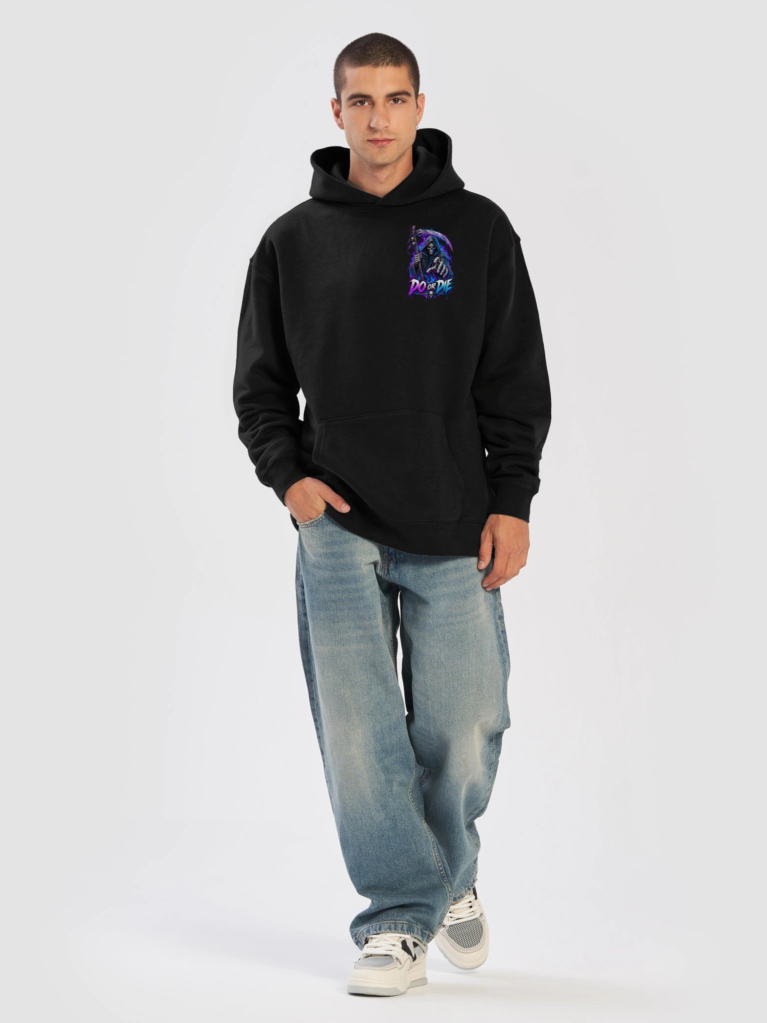 Do or Die Neon Reaper Halloween Hoodie product image (51)