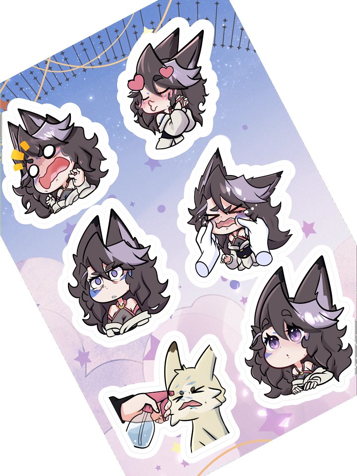 Miss Dusk Kiss Cut Sticker Sheet 02 product image (1)
