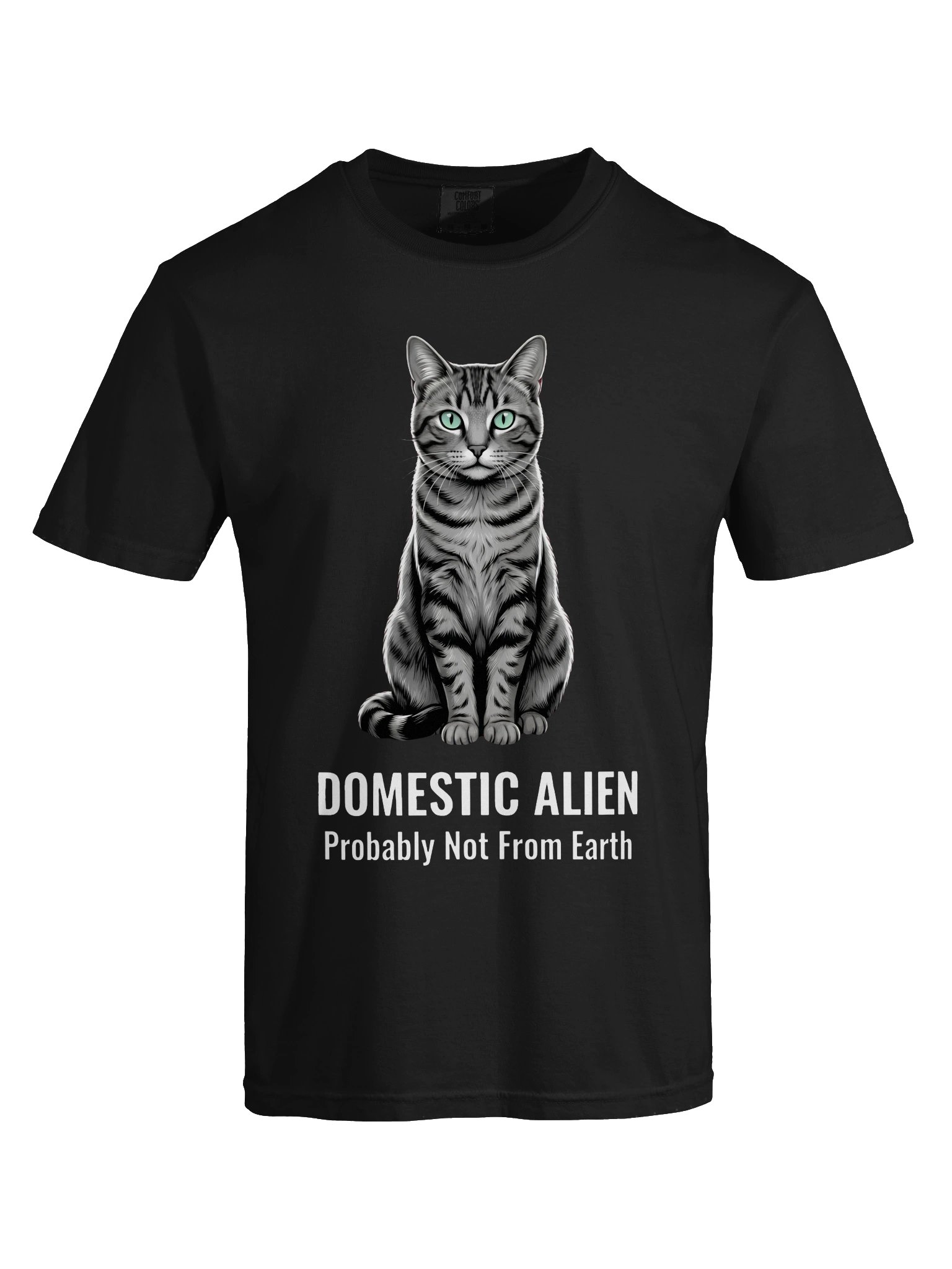 Domestic Alien Cat T-Shirt | Funny Cat Graphic Tee product image (60)