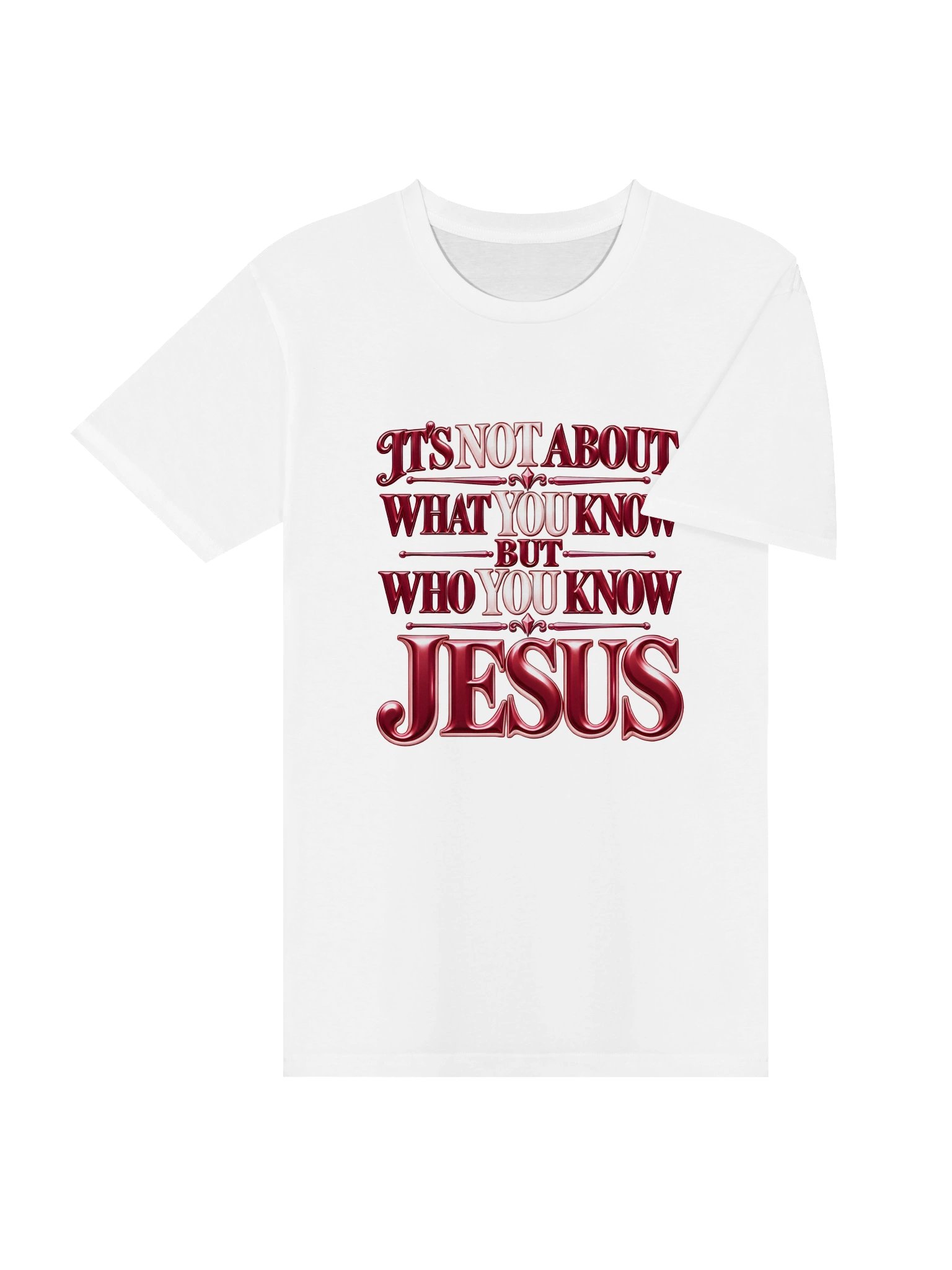Who You Know: JESUS Burgundy & Blush Edition T-Shirt product image (4)