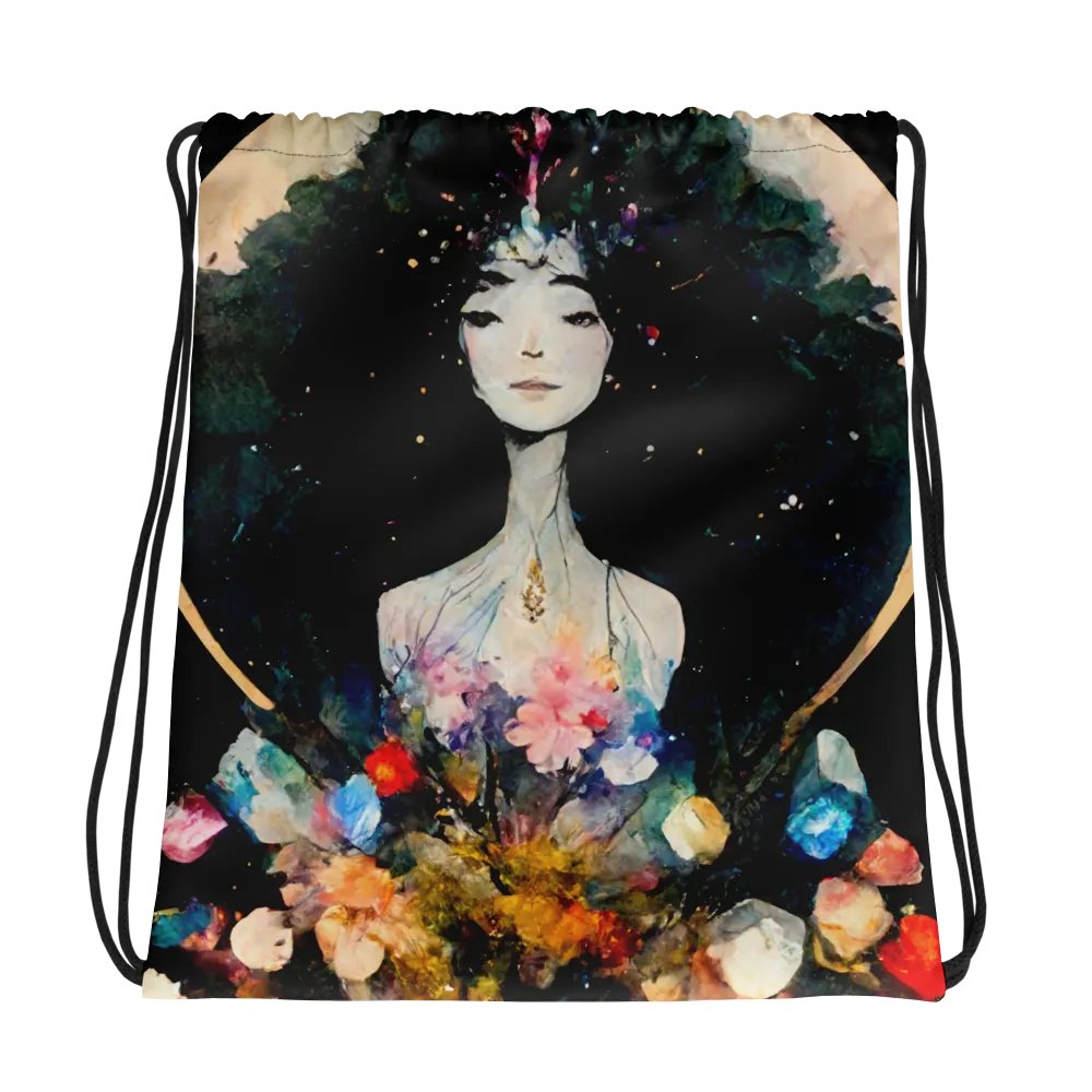 Celestial Blossom Drawstring Bag product image (1)