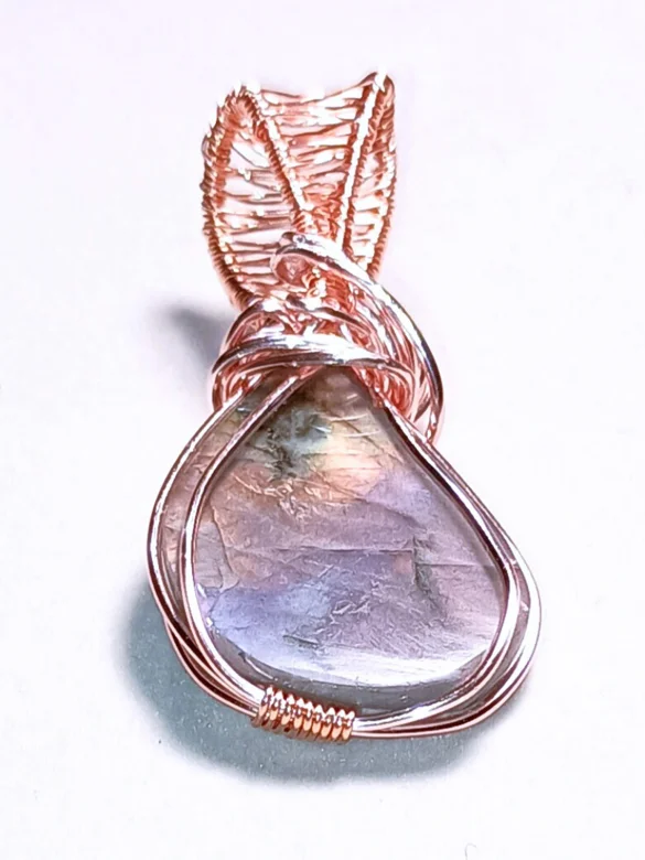 Personal Power Amulet | Hand-Wrapped, Labradorite Pendant | "Purple Majesty" product image (5)