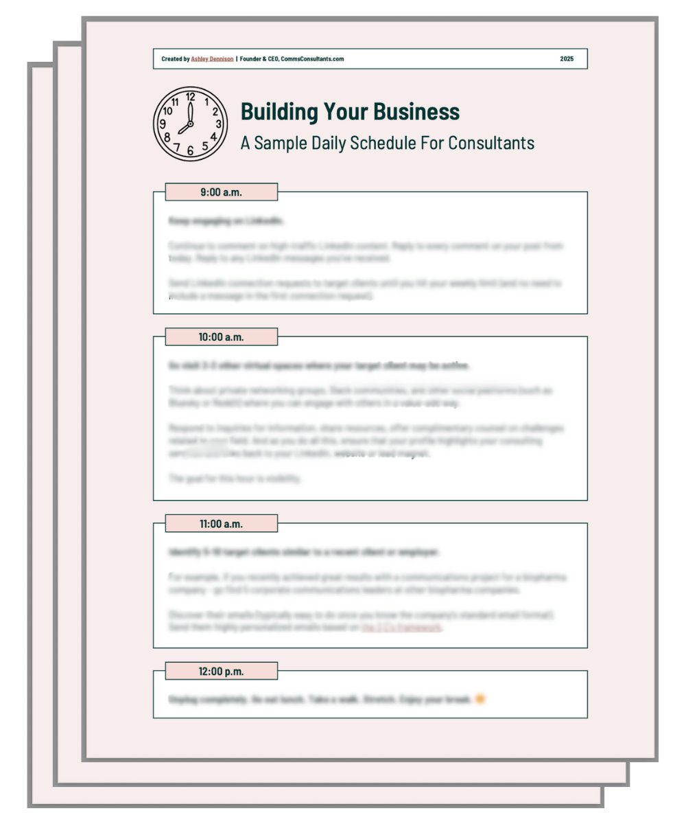 Sample Daily Schedule For Consultants product image (1)