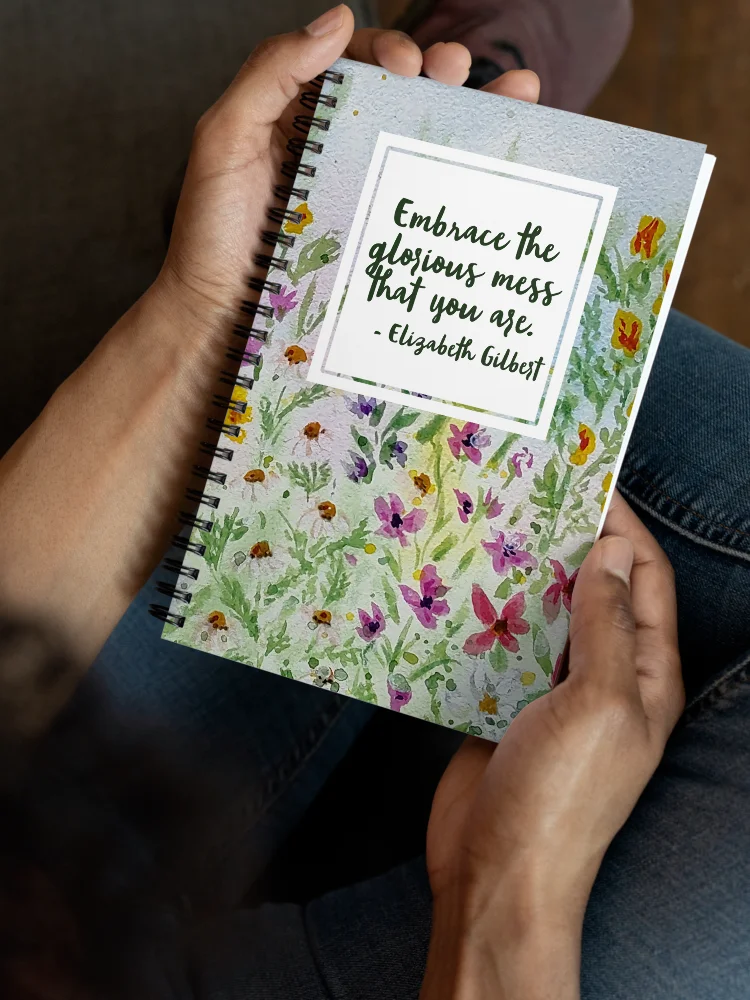 Embrace the Glorious Mess that You Are Wildflowers Notebook product image (6)