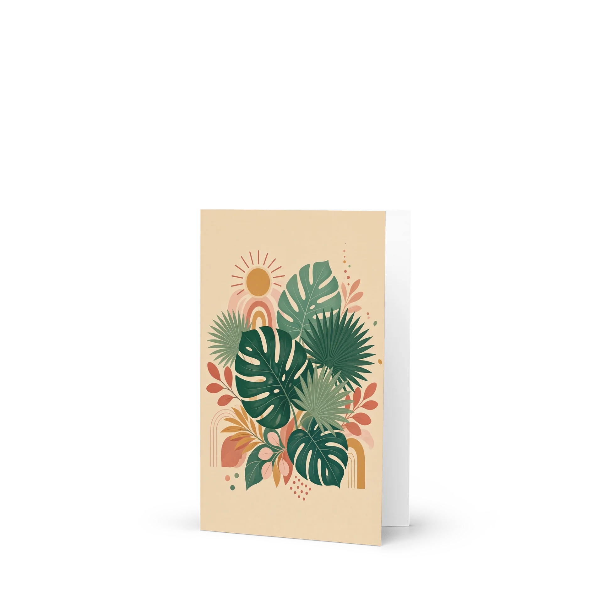 Boho Monstera & Palm Leaf Greeting Card product image (1)