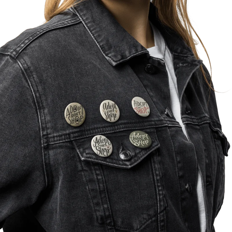 Adopt Don't Shop Retro Pin Button Set product image (3)