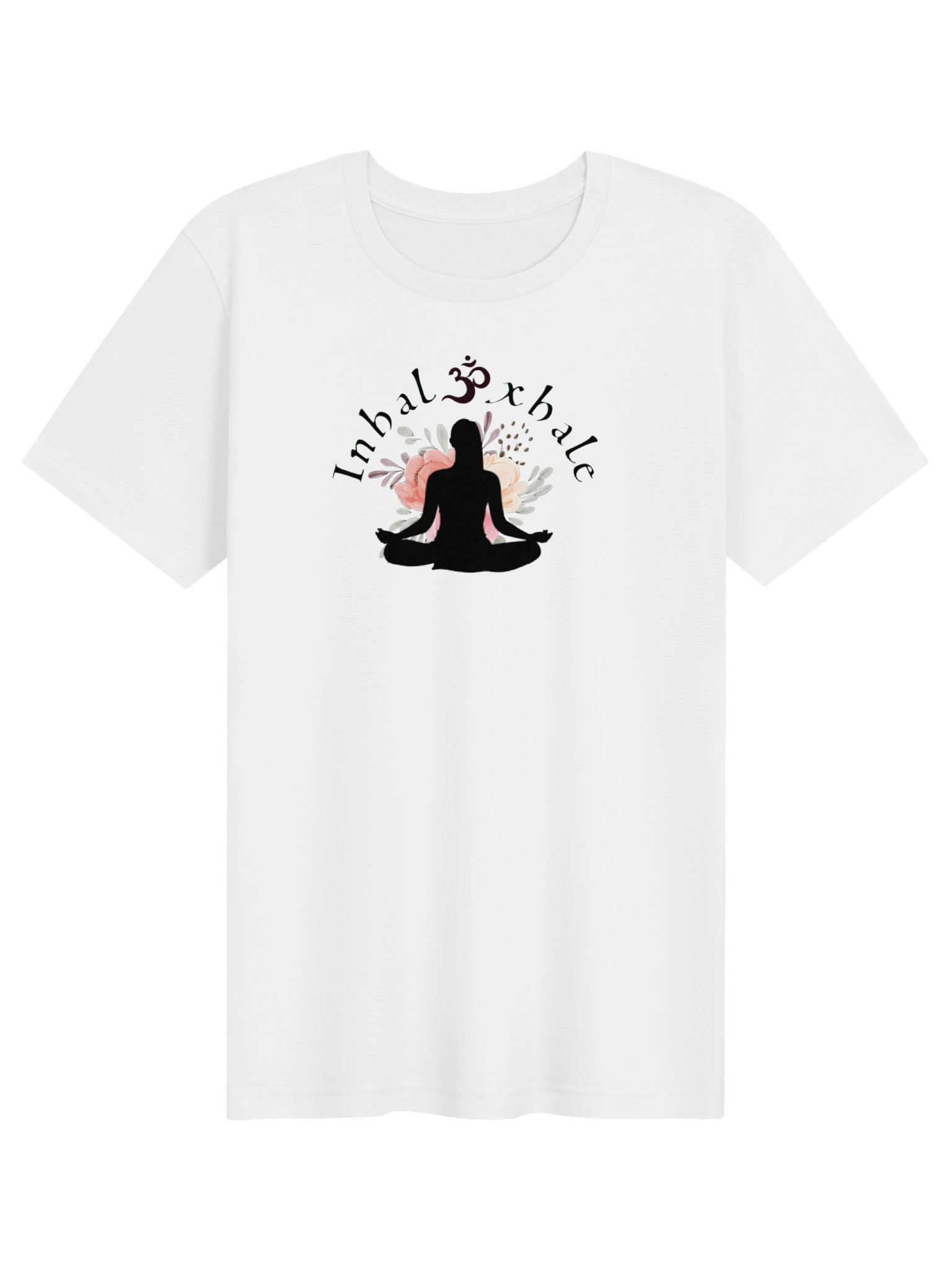Inhale Exhale Om Meditation Floral Tee product image (1)