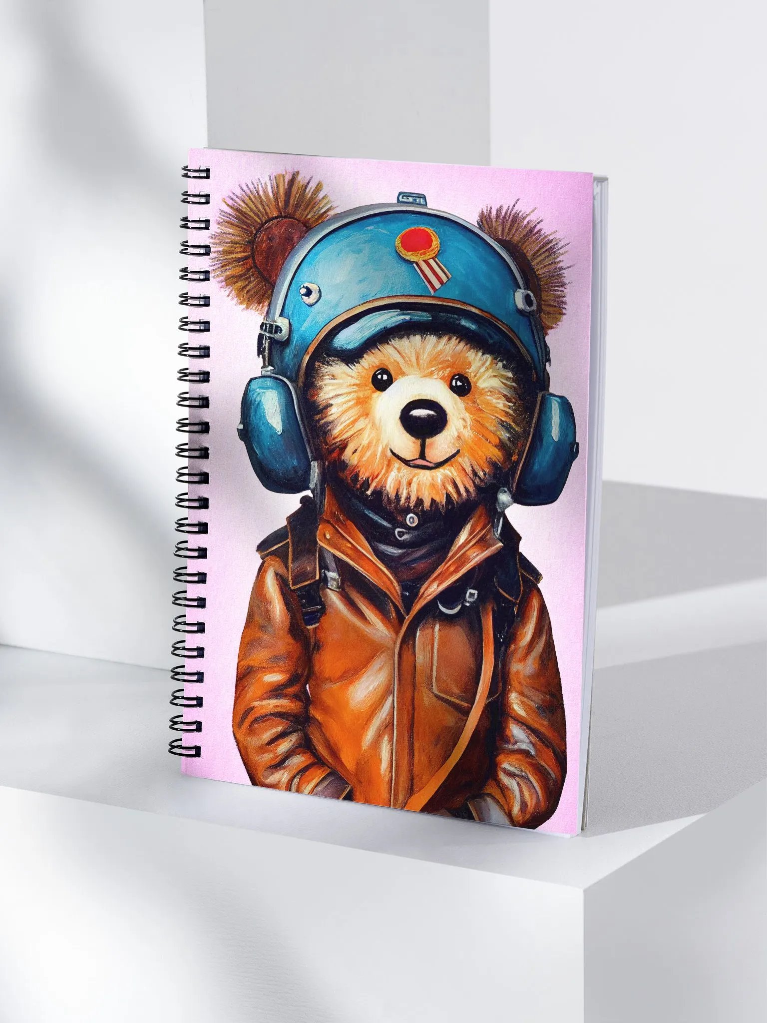 Aviator Amelia Bearhart - Teddy Bear Spiral Notebook product image (4)