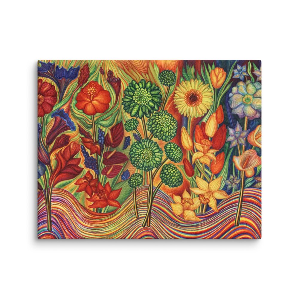 Blank Canvas: Unleash Your Artistic Vision - Multicoloured Flowers product image (1)