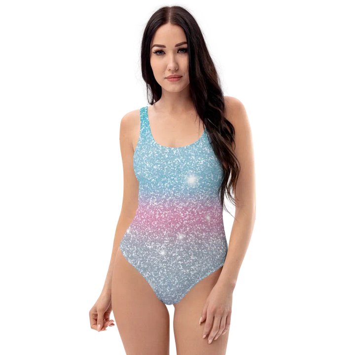 Glitter Unicorn Texture Design One Piece Swimsuit (4) product image (1)