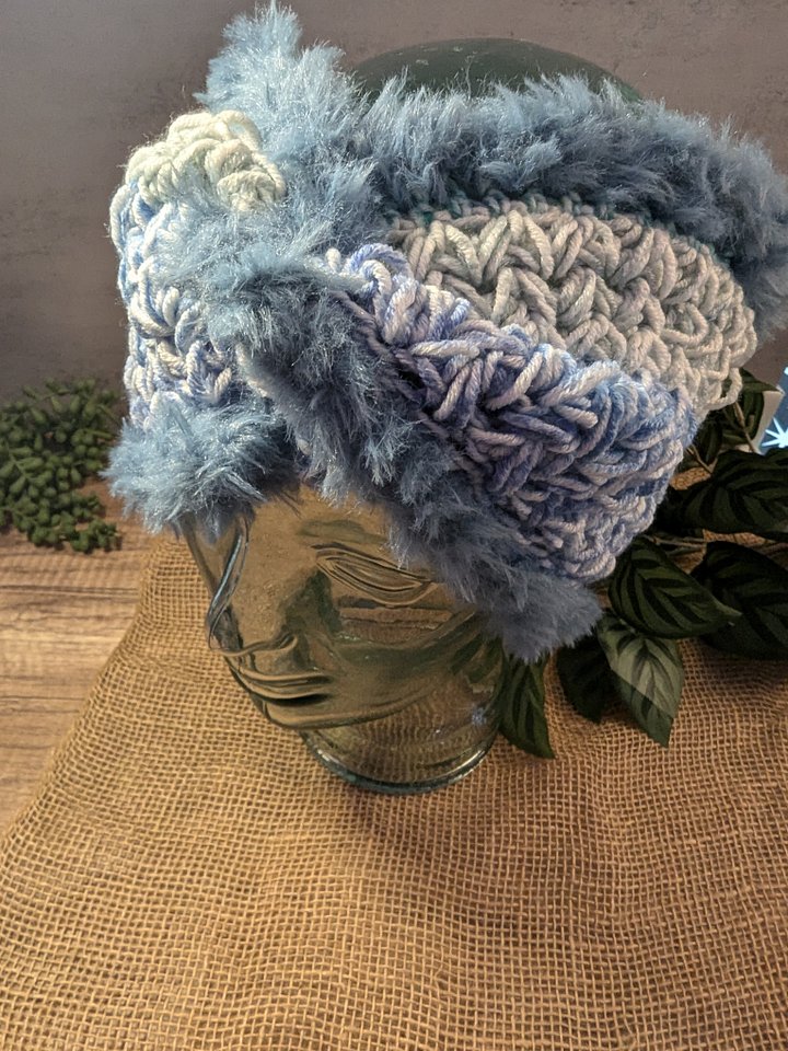 Cluster Puff Headband - Blue/White product image (2)