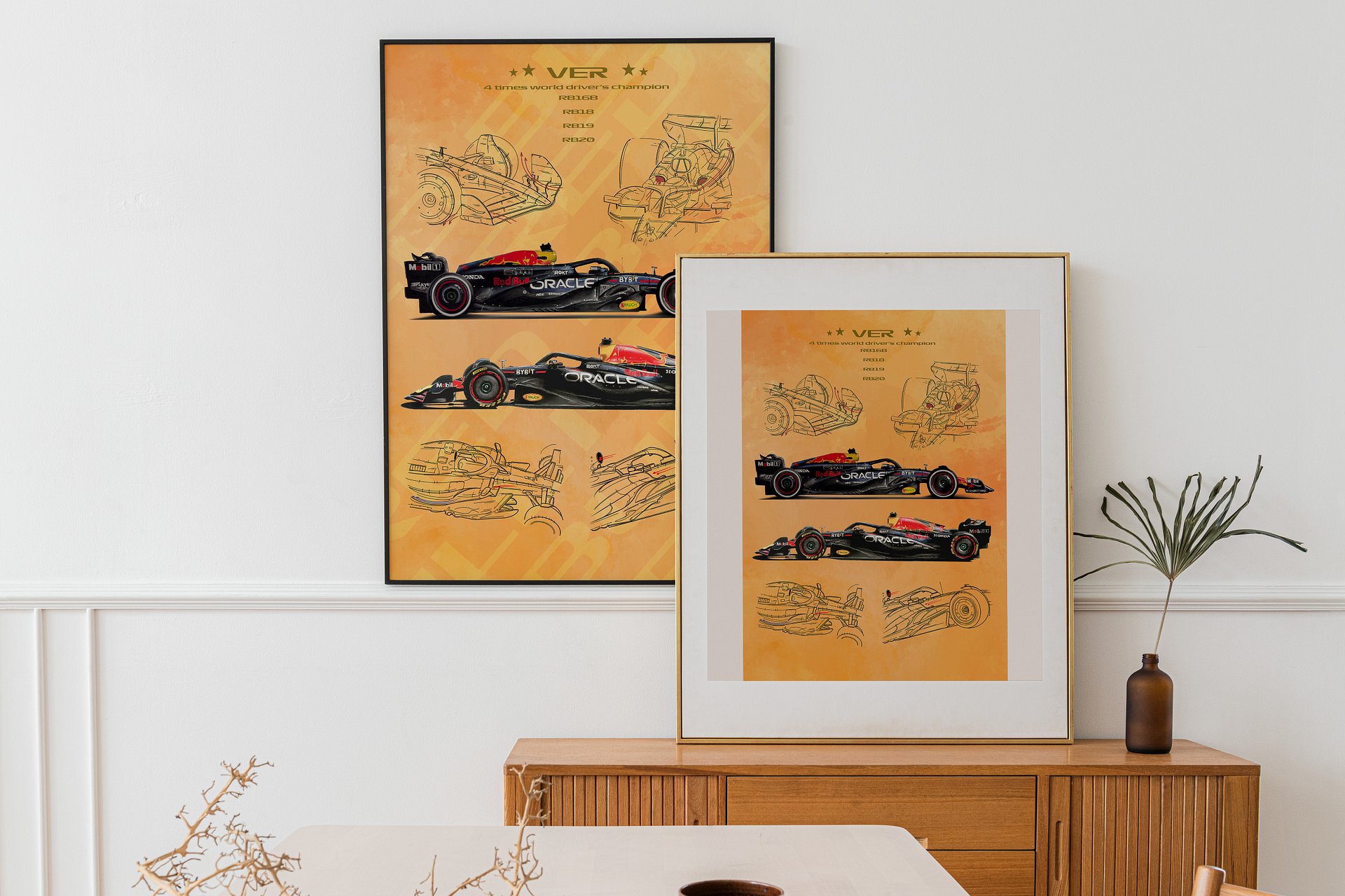 DIGITAL Max Verstappen 2024 Champion, orange army, RB20 Red Bull Racing, Verstappen, Formula-1, F1 Posters, F1 Art, Formula 1 Wall Art Gifts for Him product image (2)