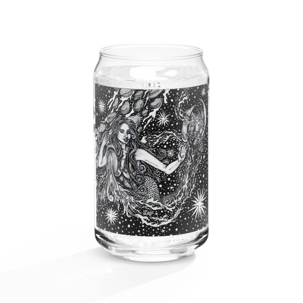 Aquarius Zodiac Can-Shaped Glass product image (10)