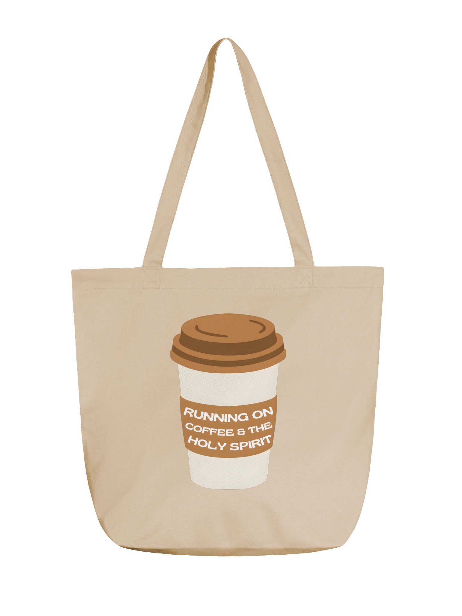 Running on Coffee & the Holy Spirit Tote Bag product image (1)