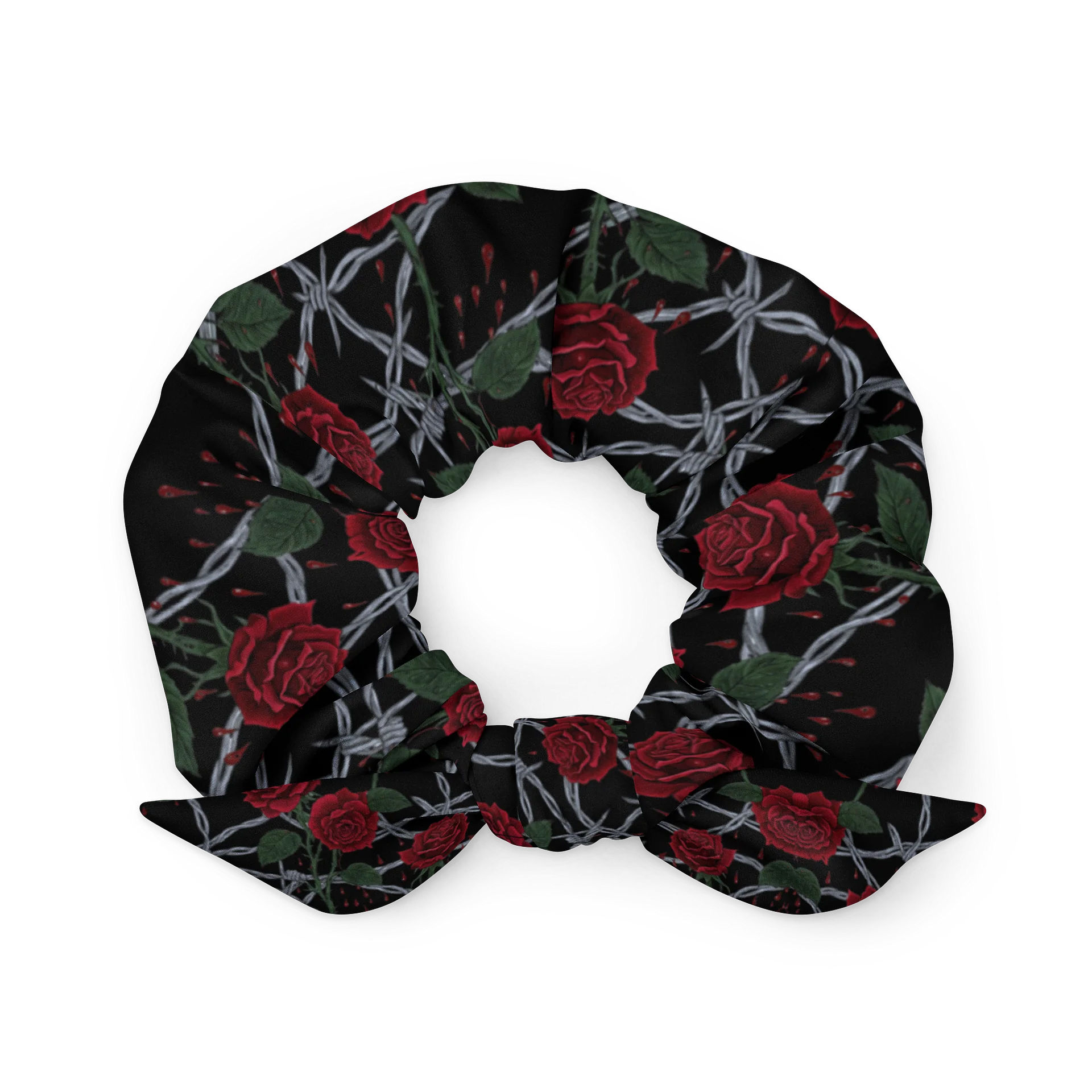 Colored Barbed Wire & Roses Scrunchie product image (1)