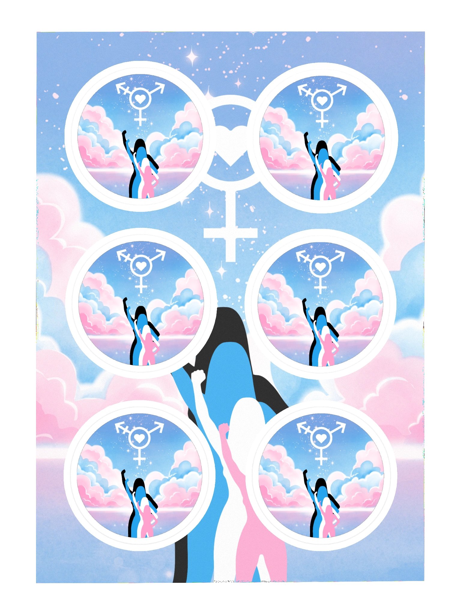The Trans Femme Signal Stickers product image (3)