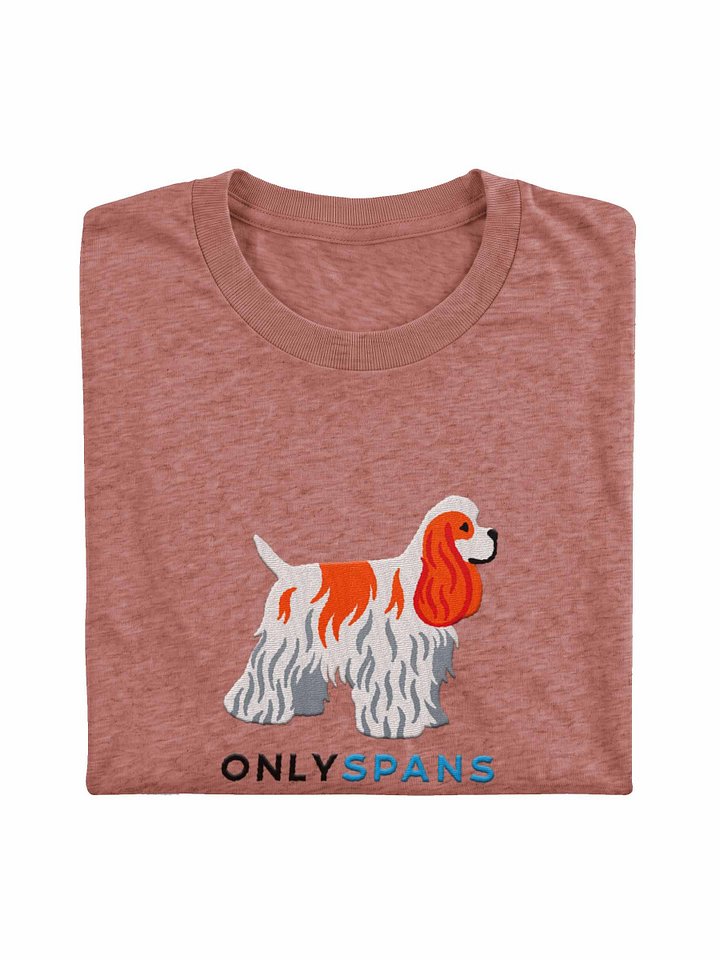 Only Spans T-Shirt(Embroidered) of an American Cocker Spaniel(Red & White) product image (1)