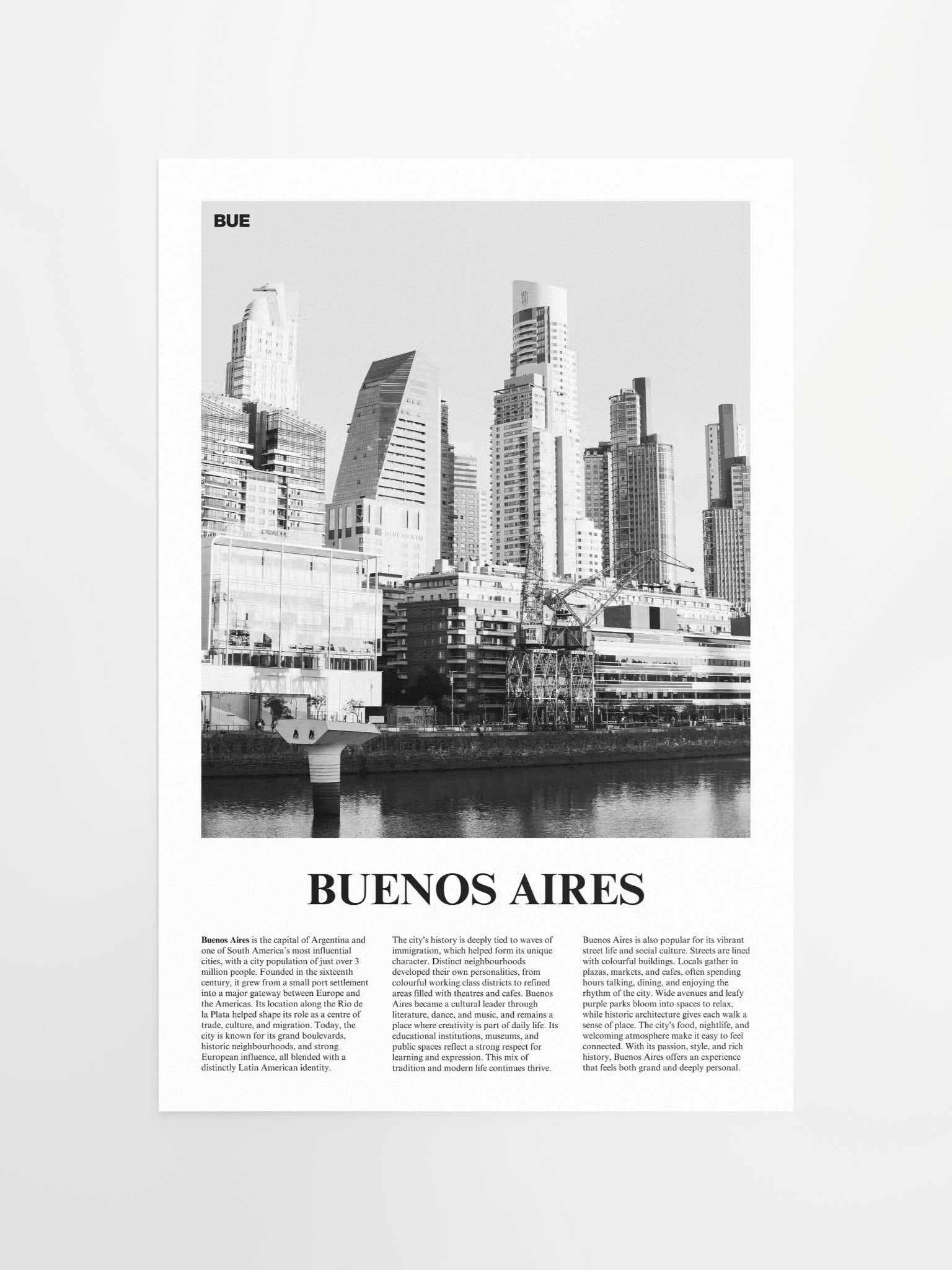Buenos Aires 02 Newspaper Poster product image (5)