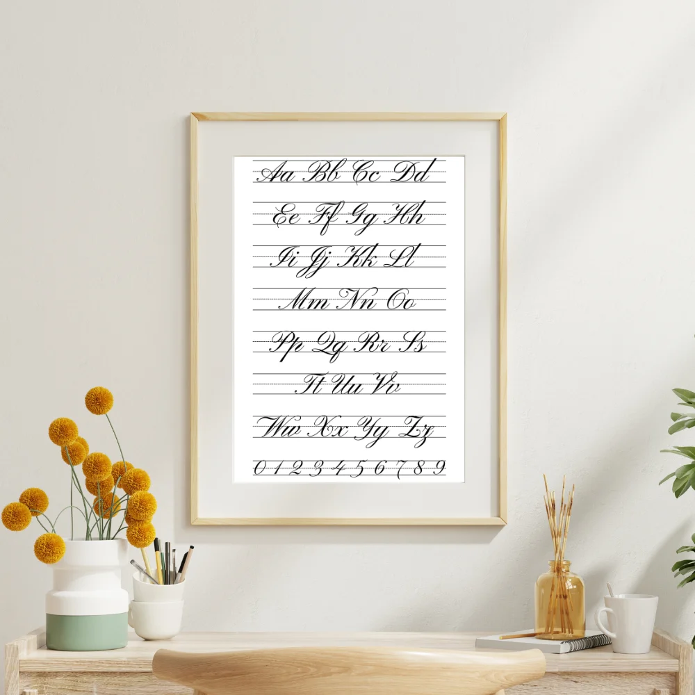 Cursive Alphabet Reference Chart — Wall Poster product image (1)