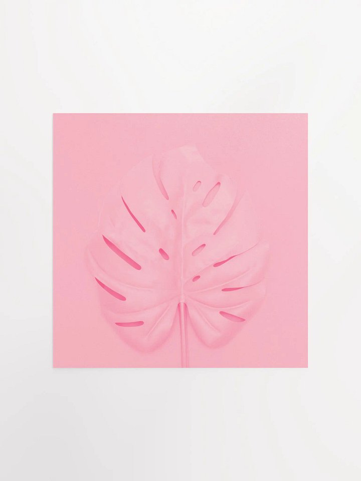 Pink Monstera Leaf Botanical Pop Art Print product image (3)