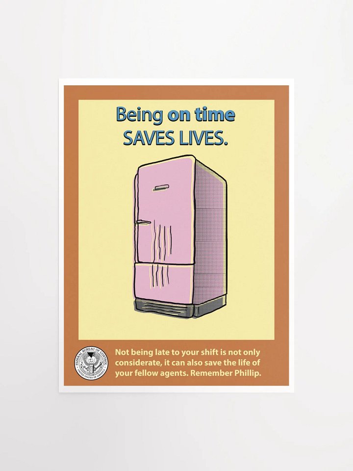 Being on time Poster - Bureau Collection product image (1)