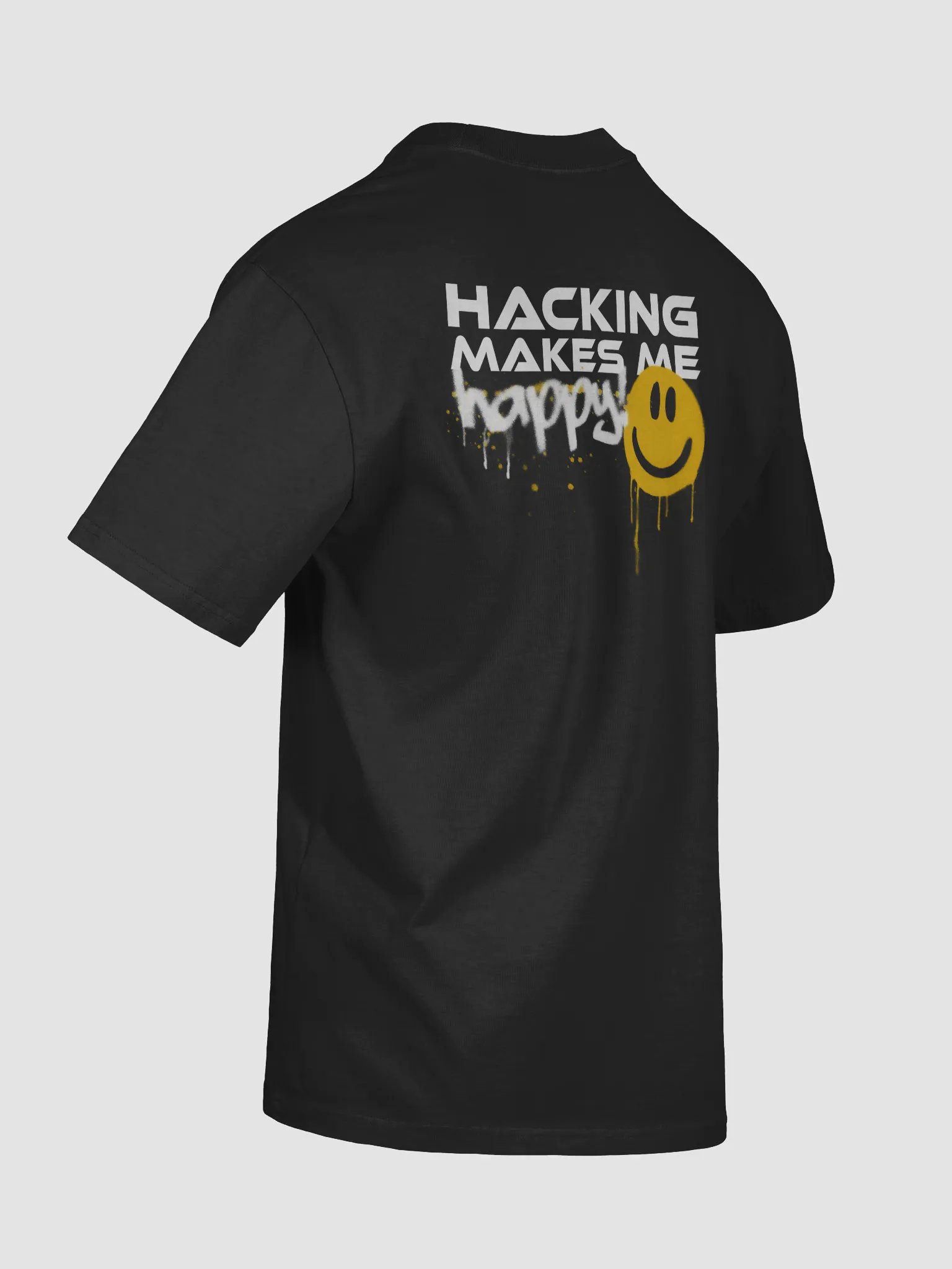 Hacking Makes Me Happy! T-Shirt (Yellow) product image (8)