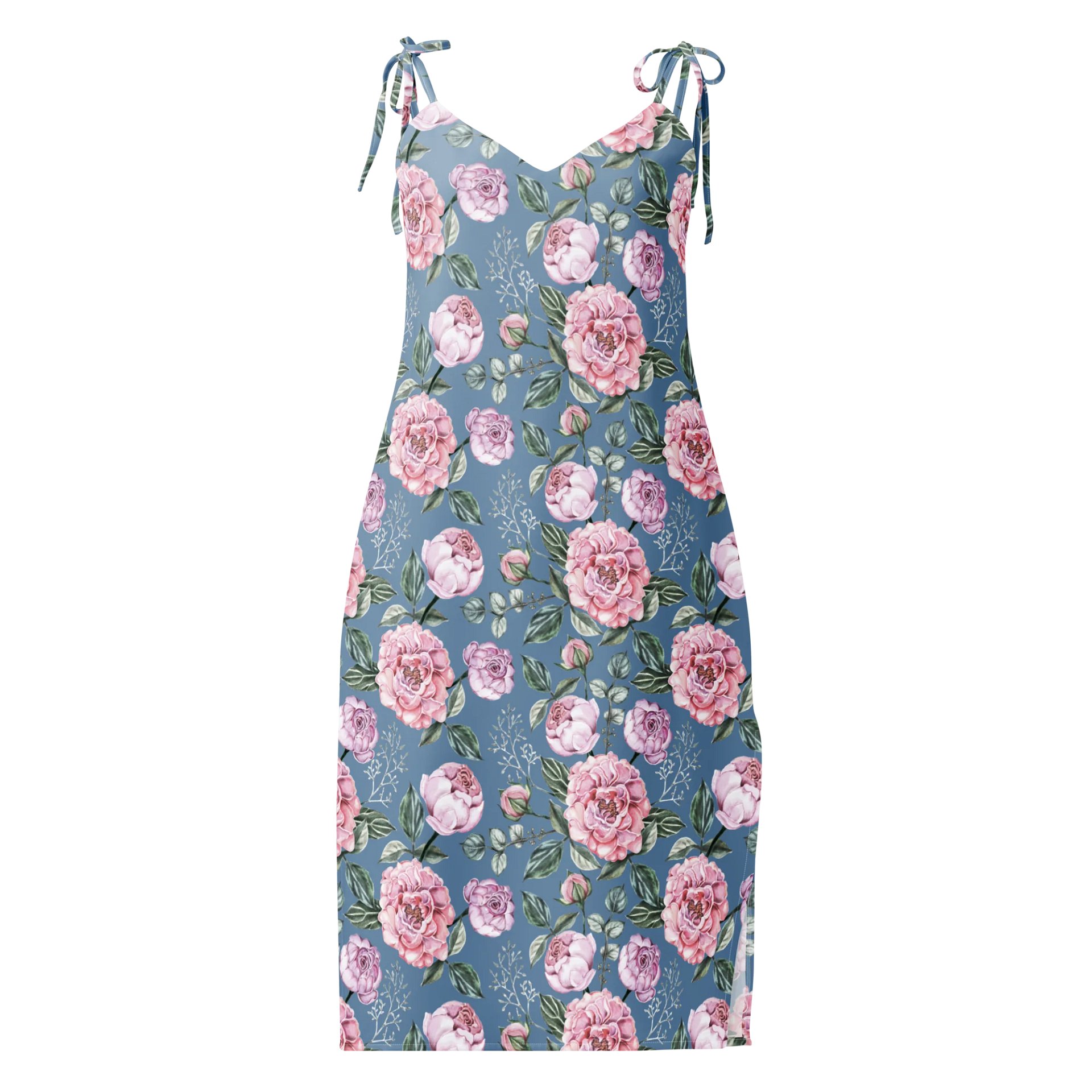 Peony Blue Floral Slip Dress product image (1)