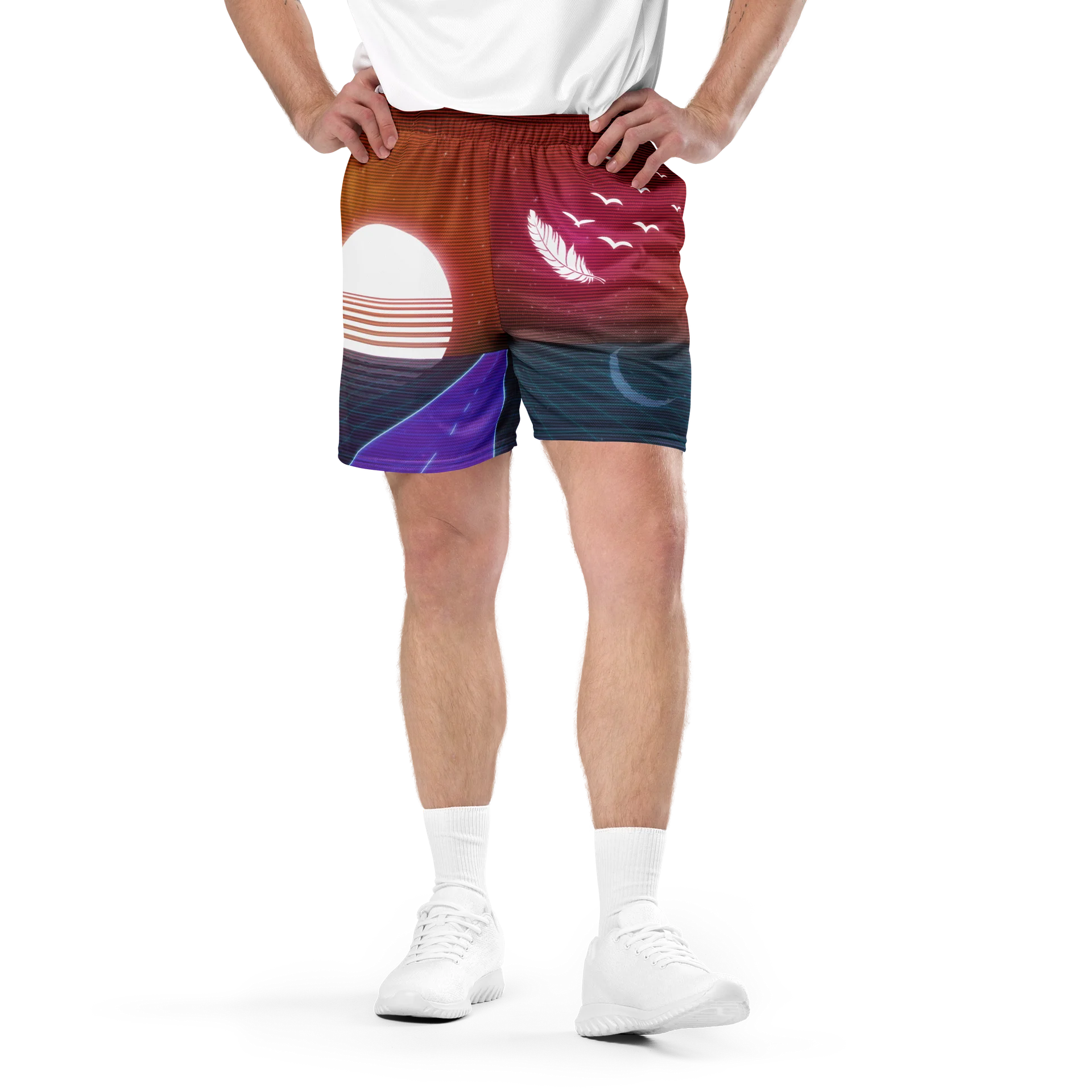 VST Vaporwave Unisex Recycled Mesh Shorts product image (1)