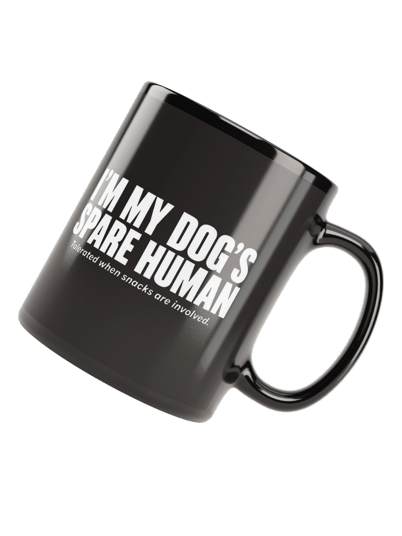Funny Dog Lover Mug – I’m My Dog’s Spare Human Black Coffee Mug | Dog Lover Gift product image (12)