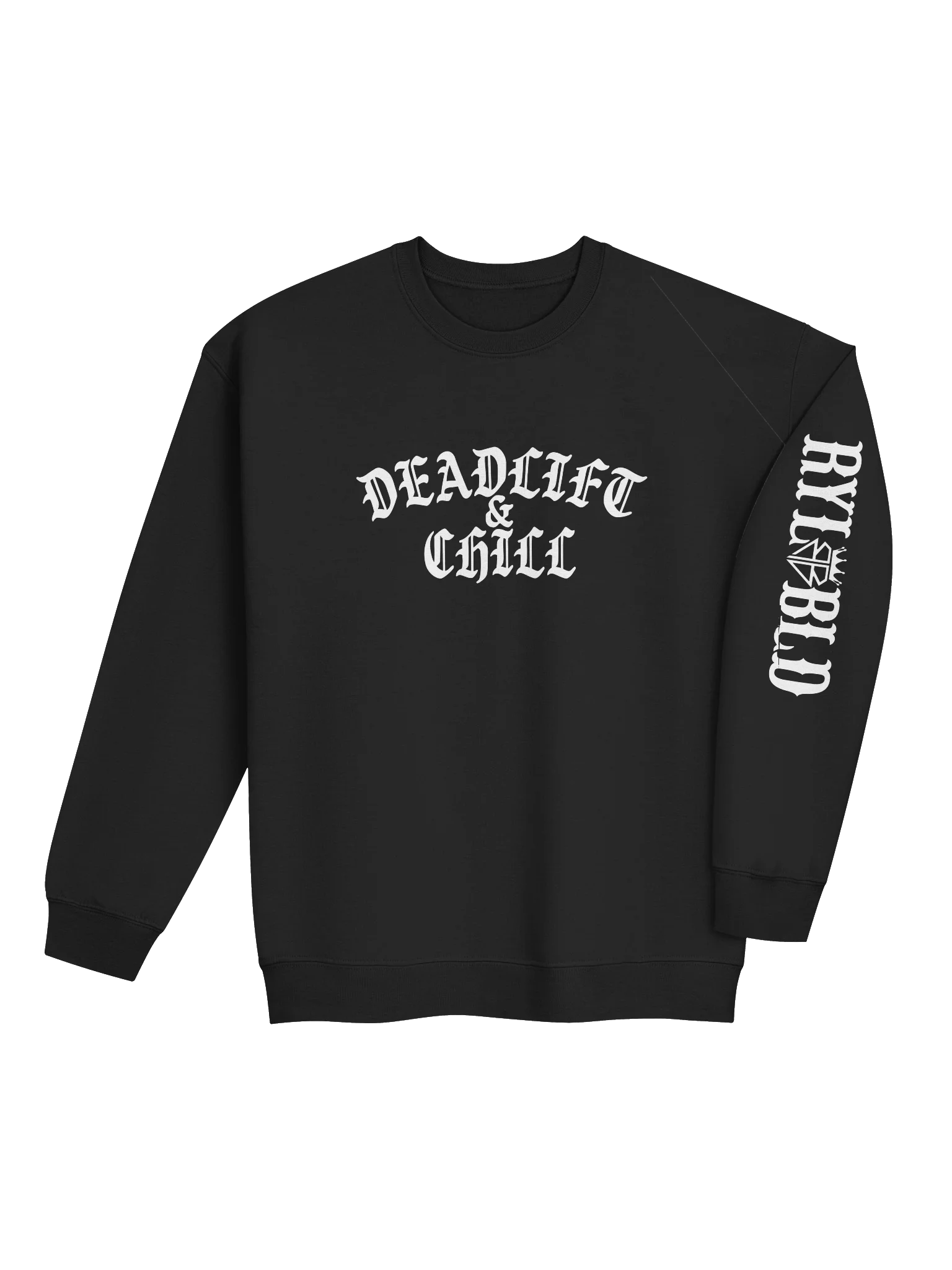 DEADLIFT & CHILL CREWNECK (WHITE LOGO) product image (4)