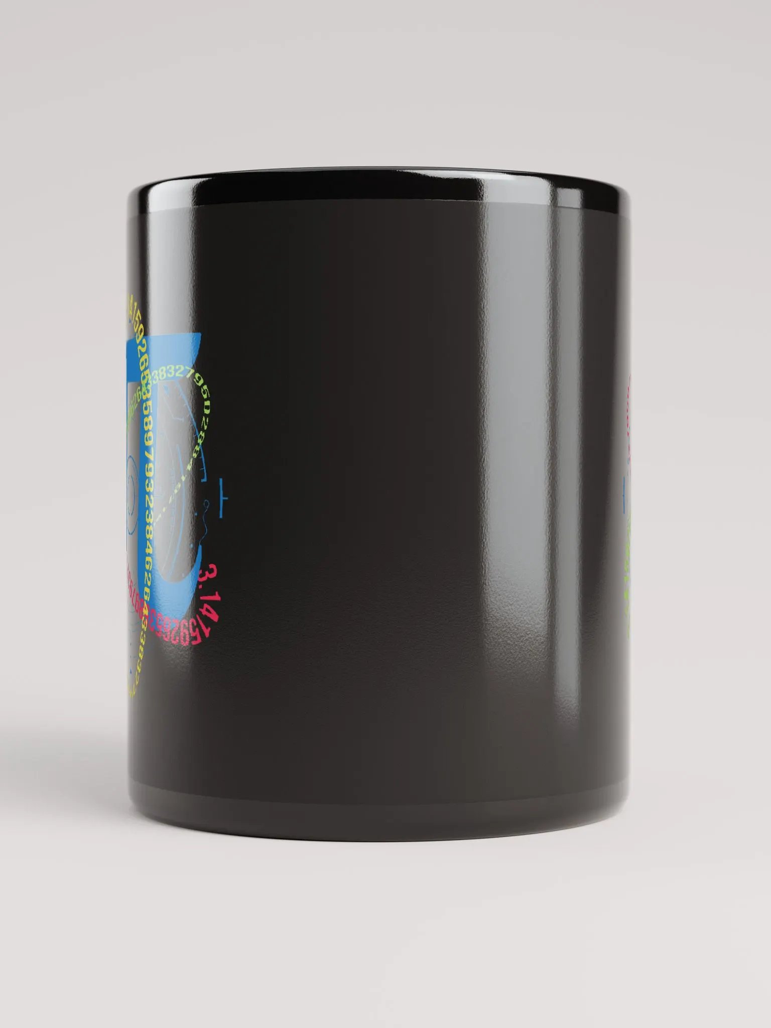 High Tech Pi Mathematical Number 3.1416 Black Mug product image (5)