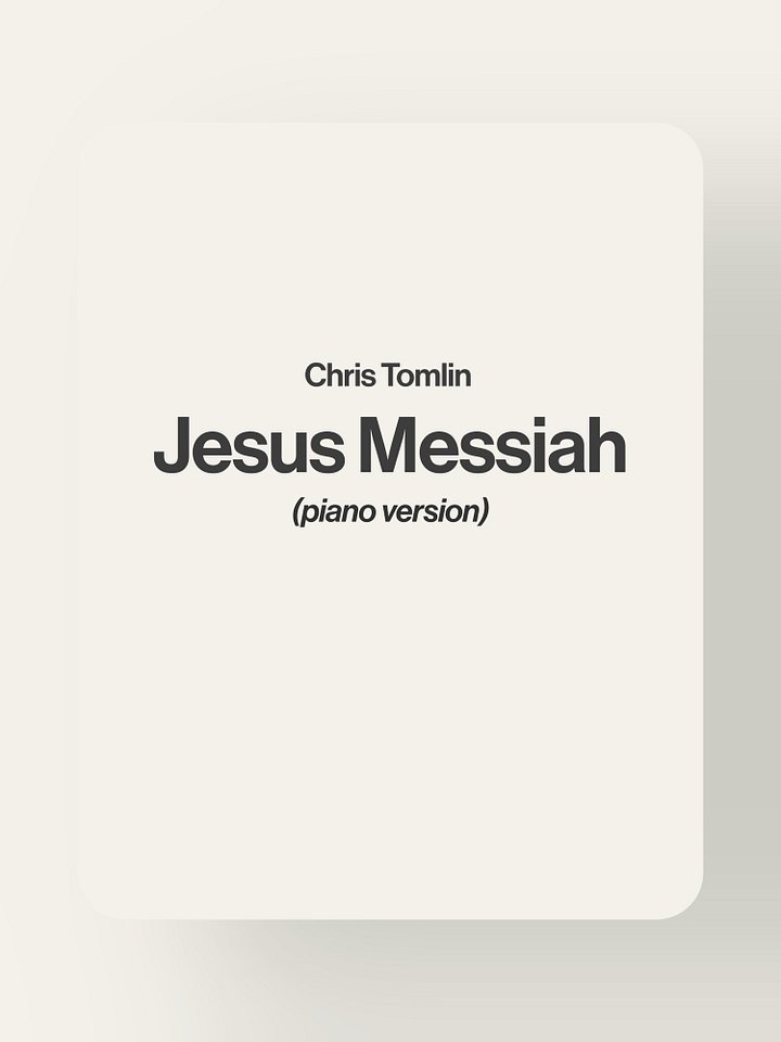 Jesus Messiah - Chris Tomlin product image (1)