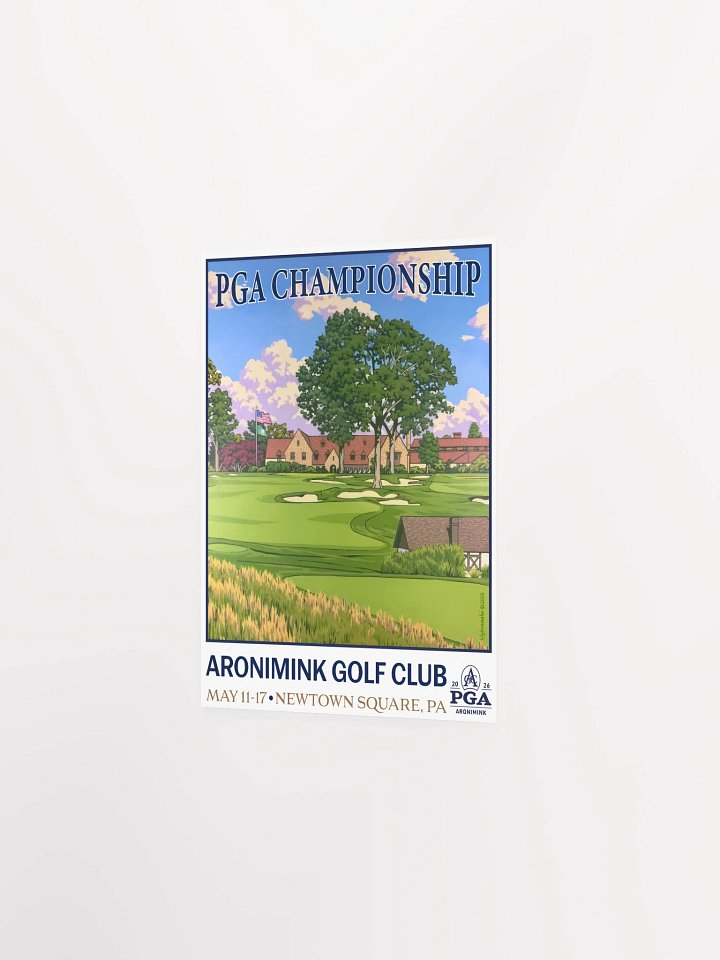 2026 PGA Championship Poster | Aronimink Golf Club Art | Official Style Golf Tournament Print product image (2)