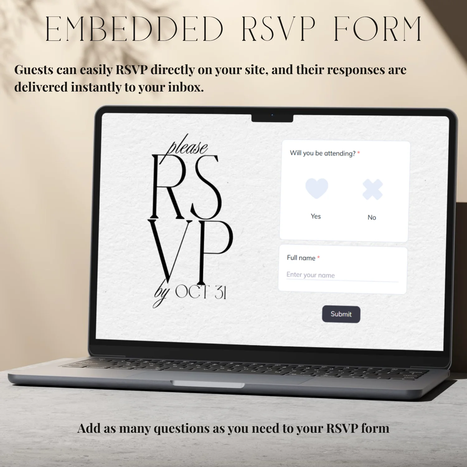 Old Money Wedding Website Template | Elegant Black Tie Digital Invite | Editable Canva Website | Wedding RSVP Online | Printable Invitation product image (5)
