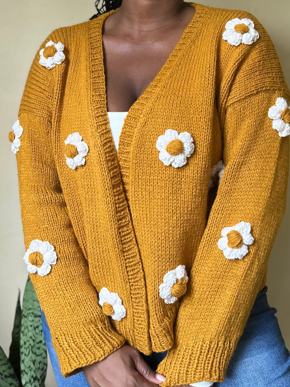 Flower Puff Knitting Cardigan Pattern product image (9)