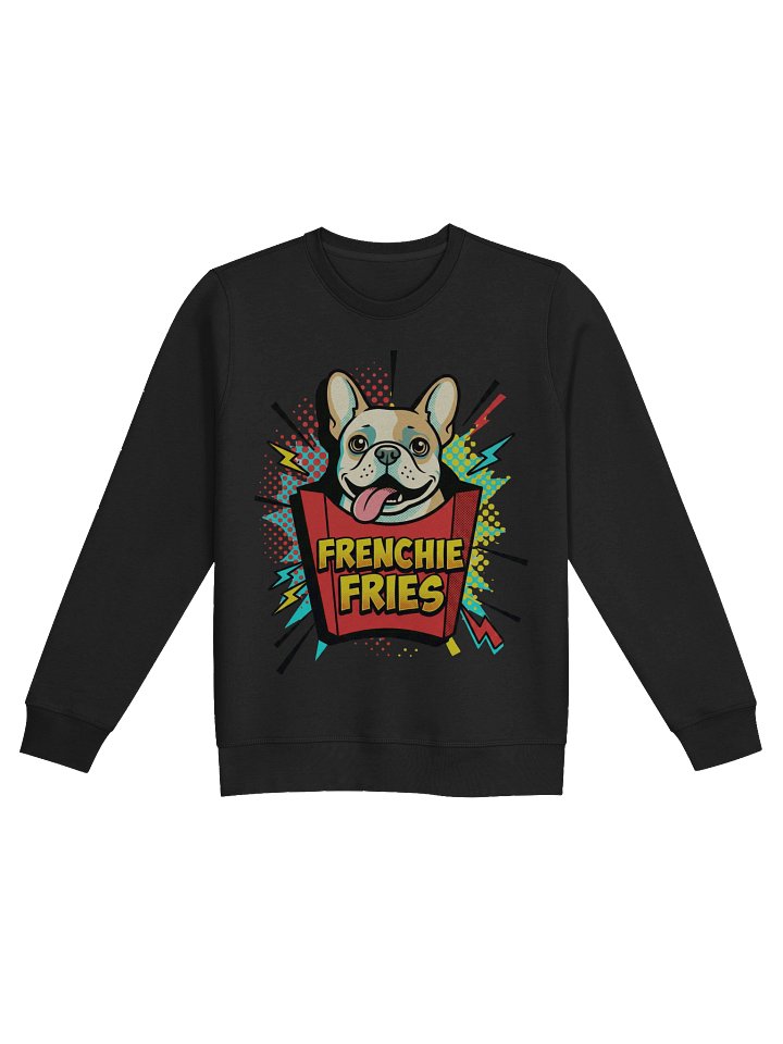 Frenchie Fries Dog Illustration Organic Sweatshirt product image (1)