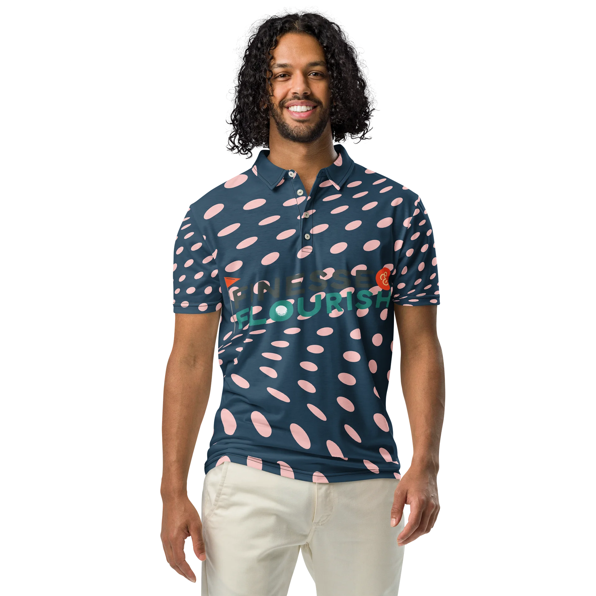 F&F Spot Slim Fit Polo Shirt (NVY) product image (3)