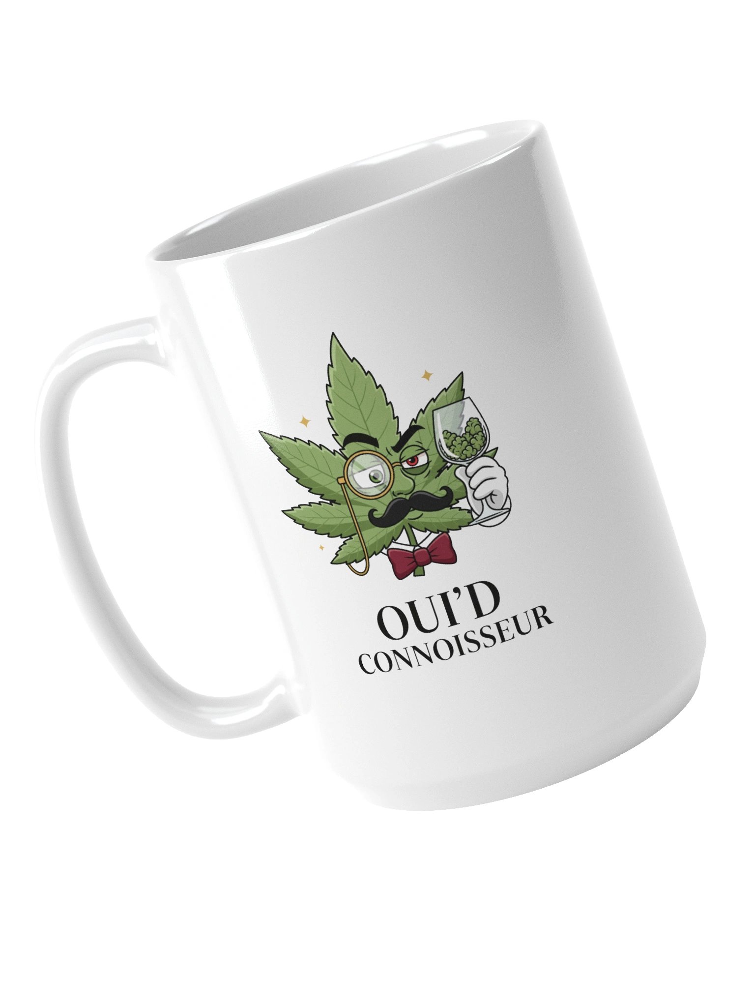 Oui'd Connoisseur Coffee Mug | Funny Wine Weed Mug | 15oz Sophisticated Stoner Gift product image (4)
