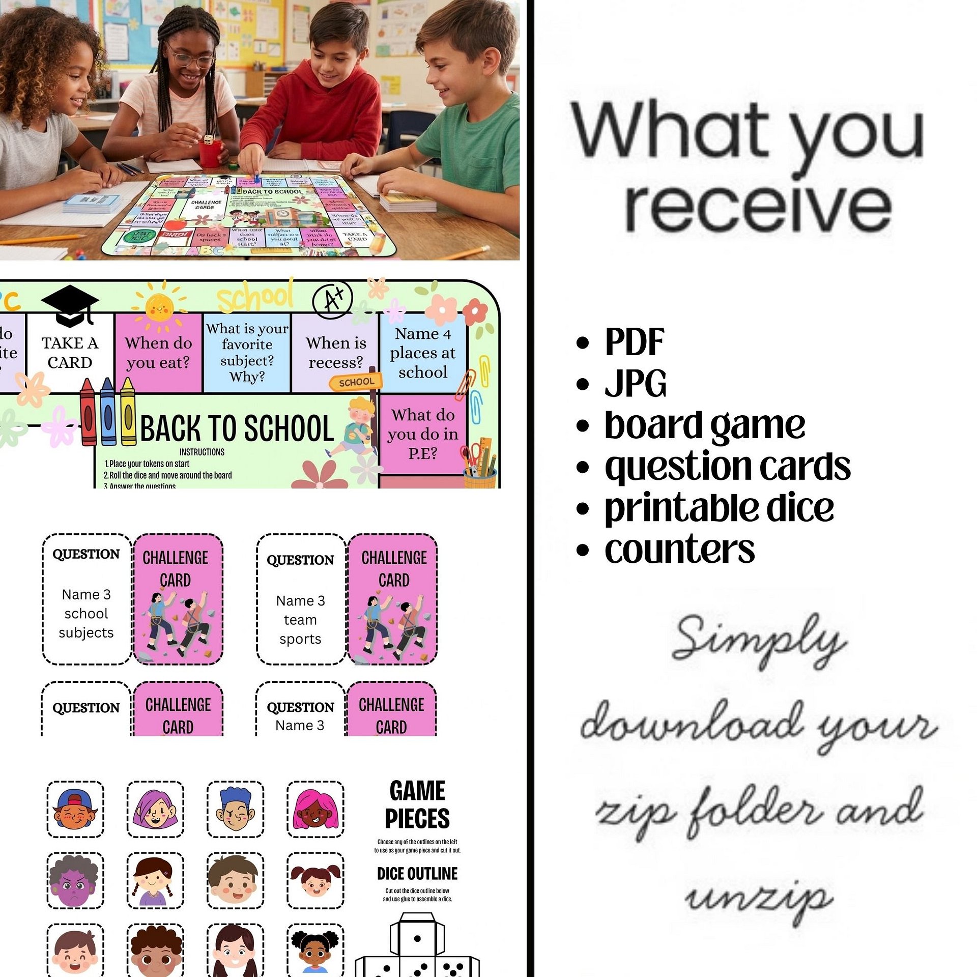 Back to School Printable Board Game product image (3)