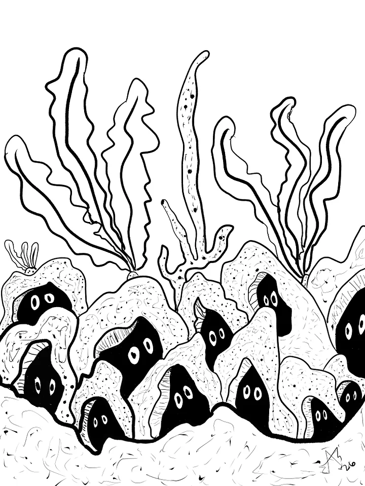 TSStechAngel's World - Stacked Caves Coloring Page product image (1)