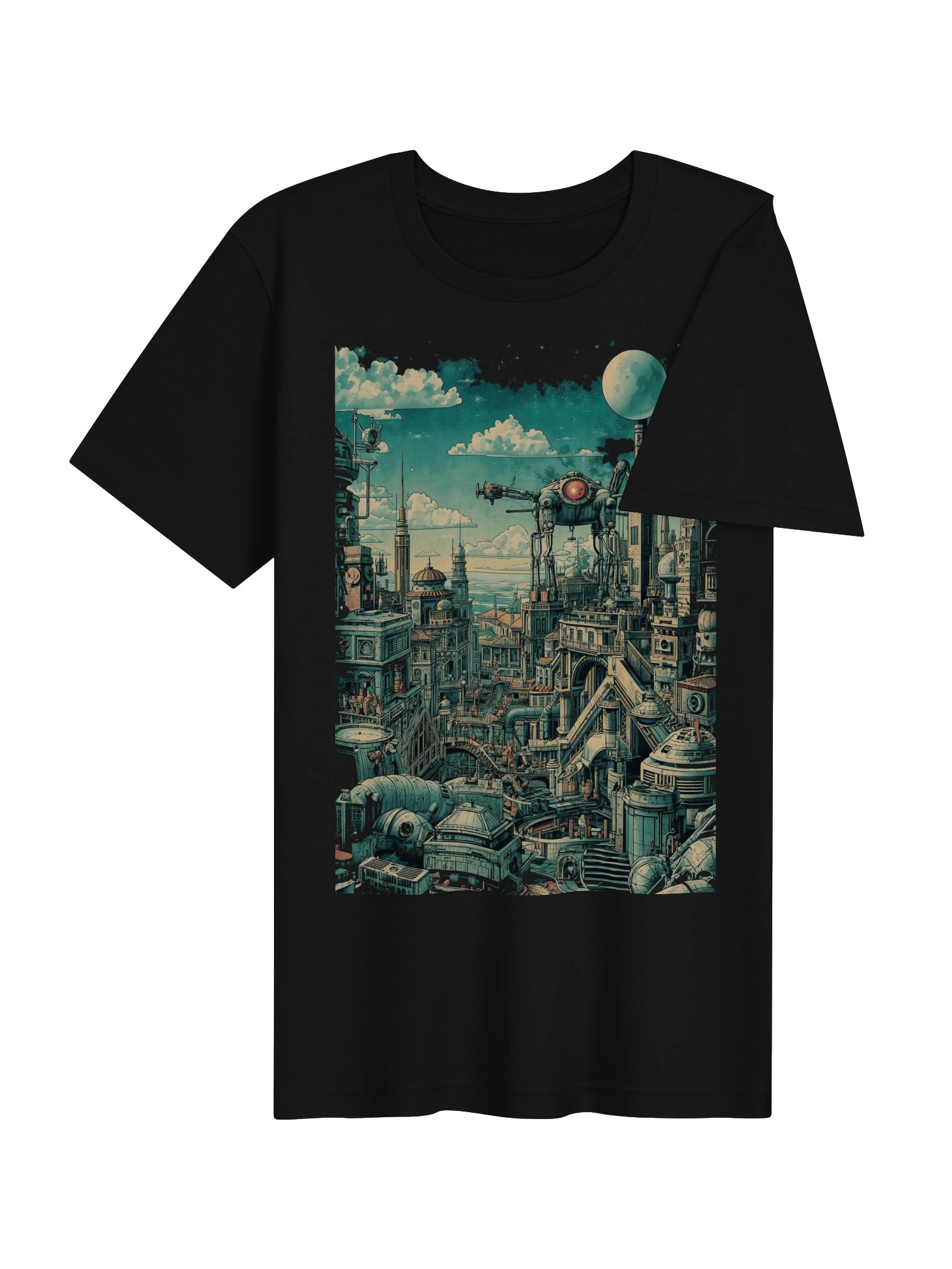 Retro-Futurist Cityscape Lightweight T-Shirt product image (7)