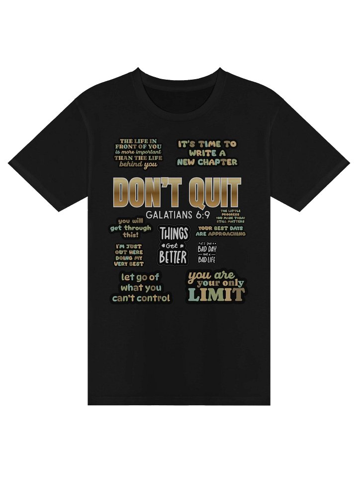 Don't Quit Galatians 6:9 Empowerment Unisex Collage Tee product image (1)