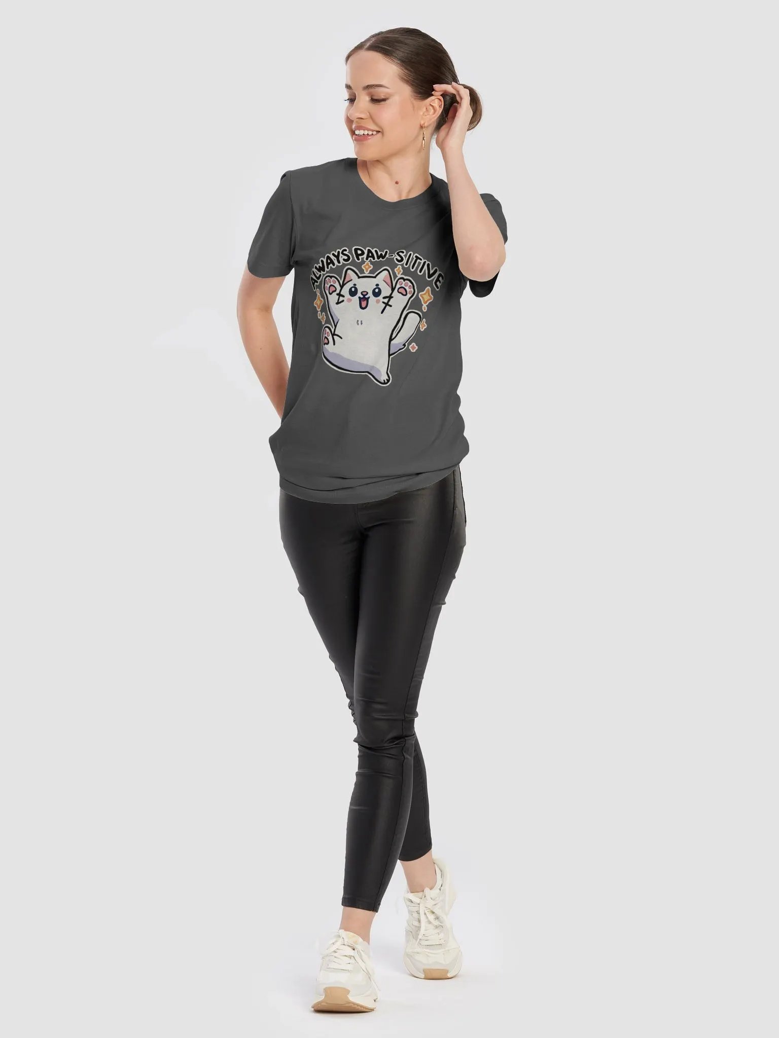Always paw-sitive dark t-shirt product image (10)