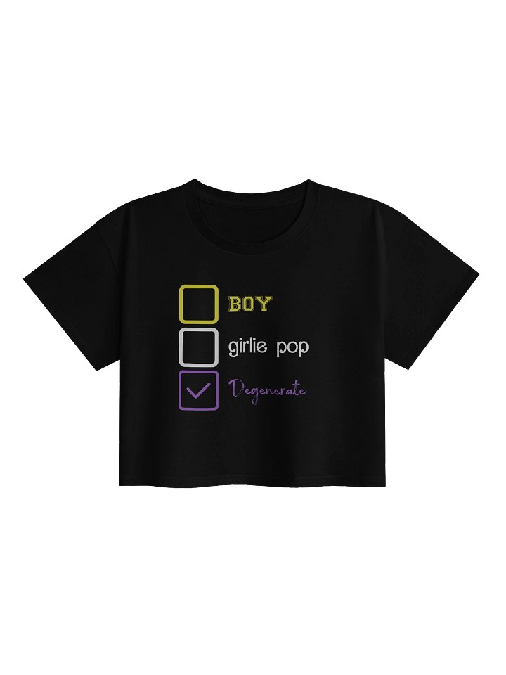 boy, girlie pop, degenerate crop top product image (1)