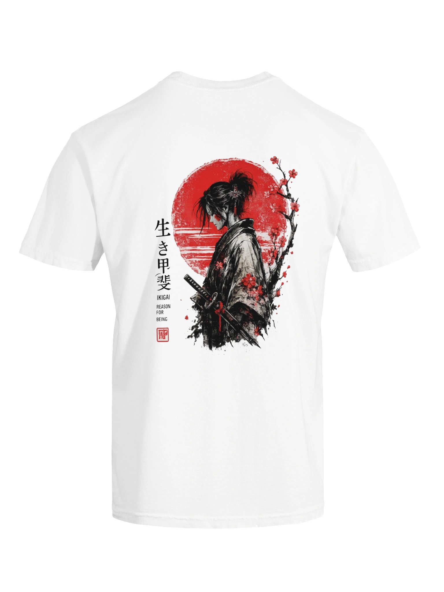 Samurai Sunset Tee — Japanese Kanji Warrior Graphic T-shirt product image (9)